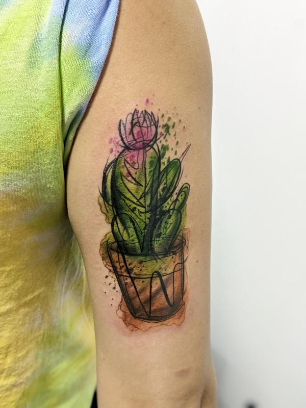Watercolor cactus