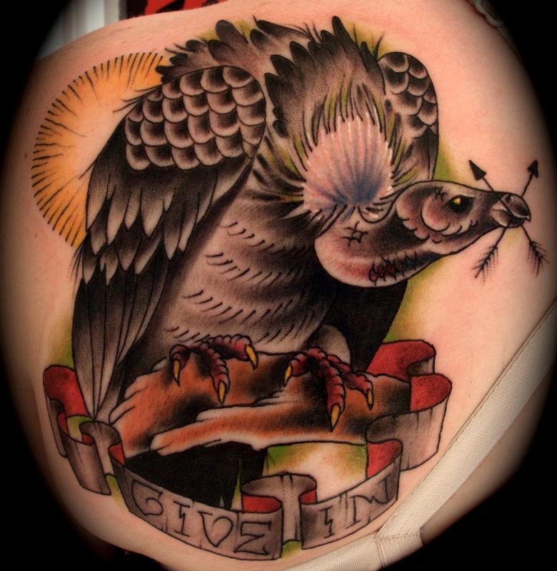 Vulture Traditional Tattoo Brent Olson Art Junkies Tattoo