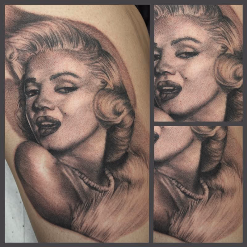 Black and gray portrait by Mike DeMasi