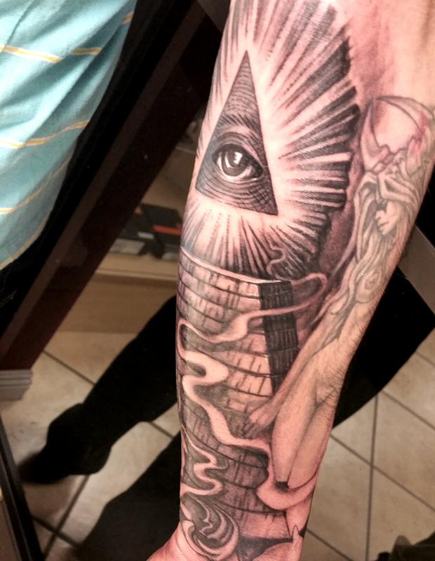 Illuminati all seeing eye tattoo