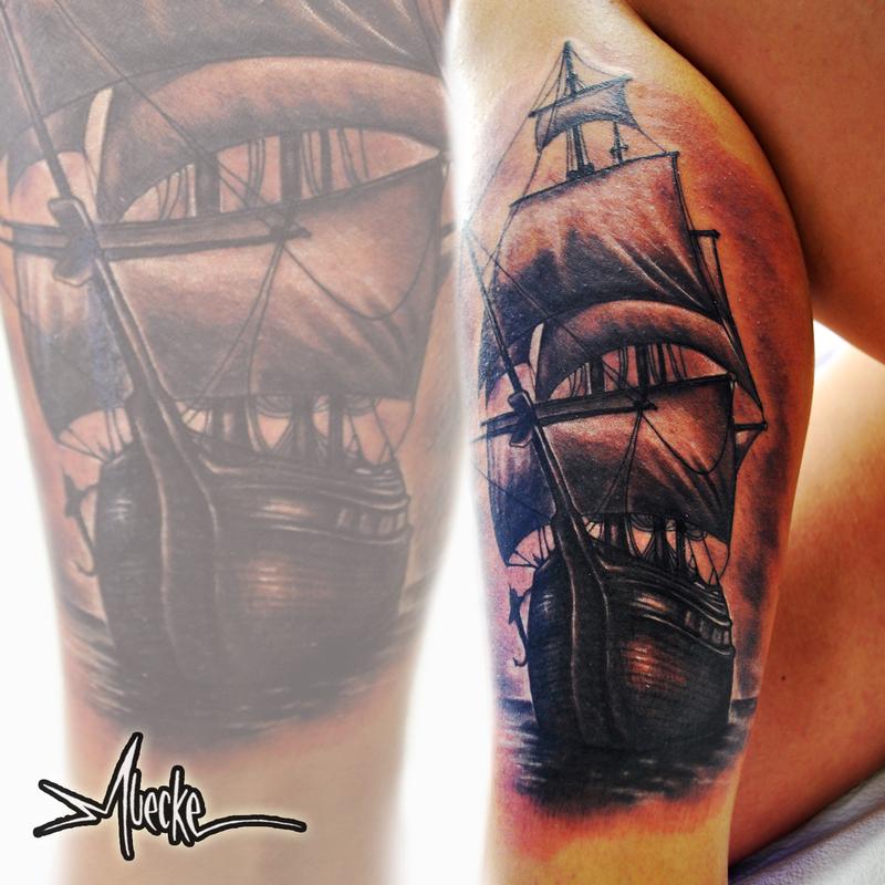 Muecke Ship tattoo