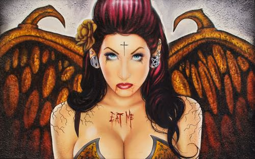 Eat Me Vampire Painting