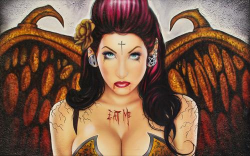 Eat Me Vampire Painting