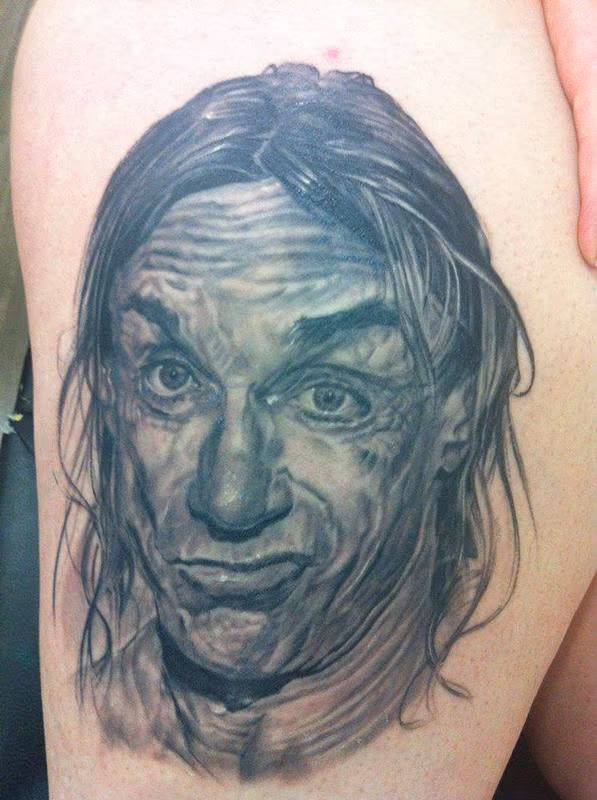 Iggy Pop Portrait Tattoo