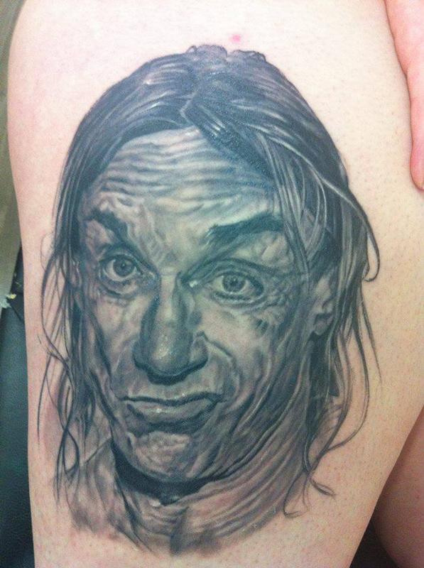 Iggy Pop Portrait Tattoo