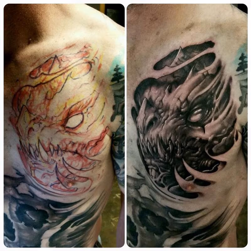 monster on chest