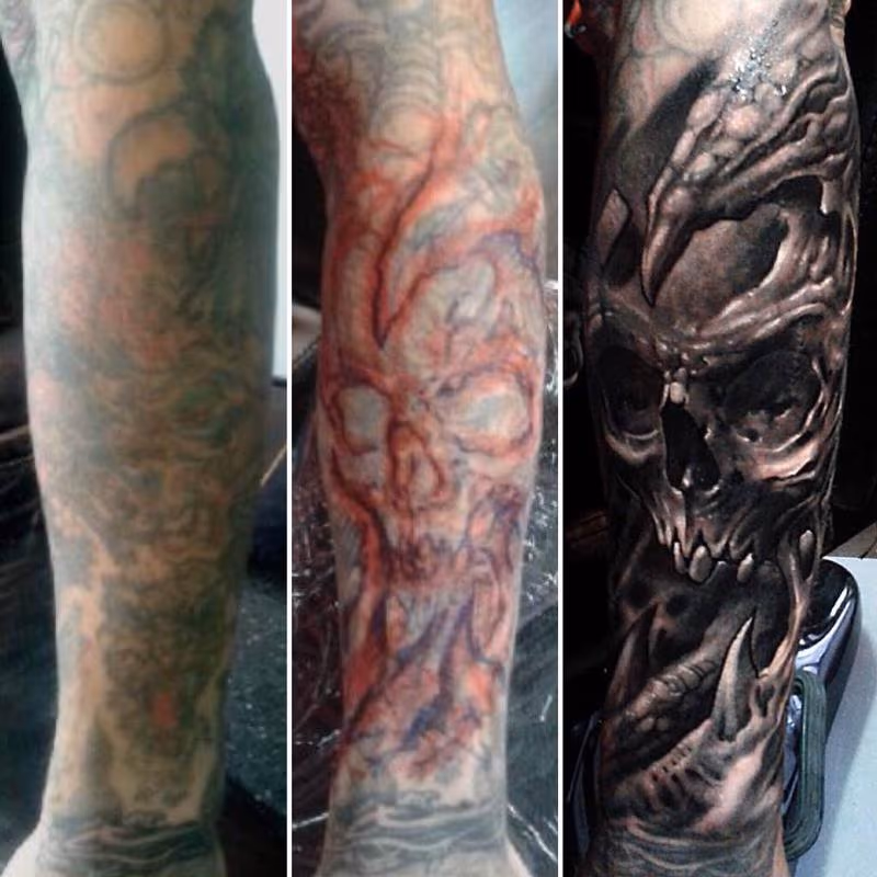 skull cover up