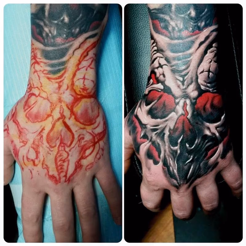 hand skull