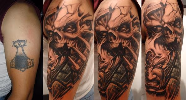 Black and Gray Coverup