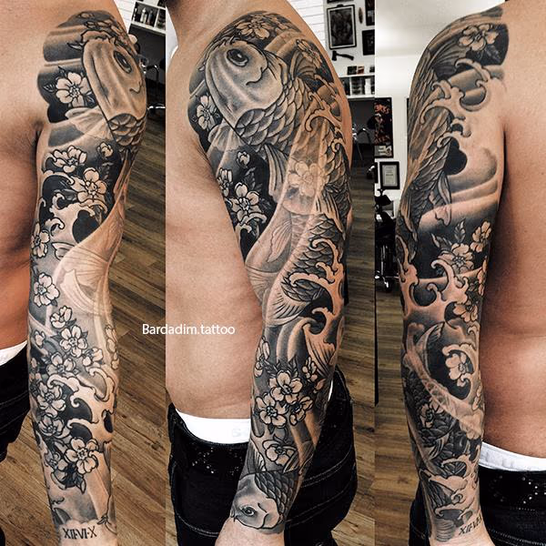 Koi and Sakura Sleeve