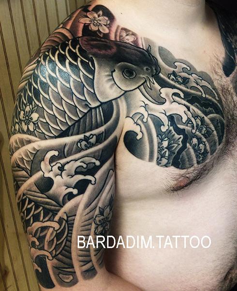 Black and grey japanese sleeve