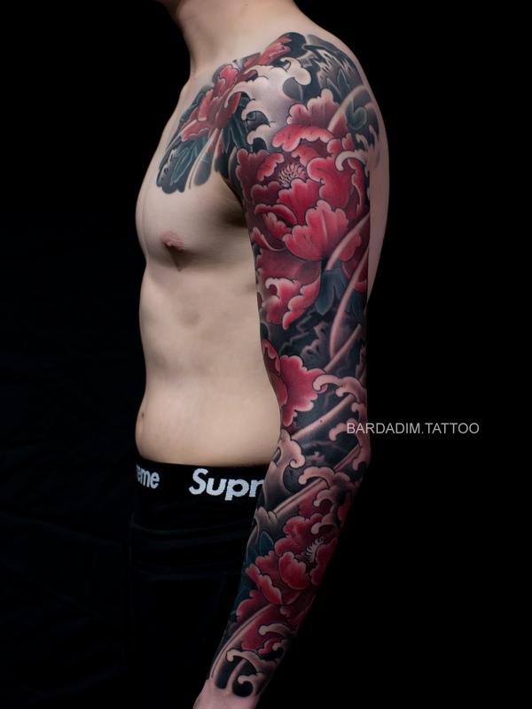 Botan Japanese Tattoo. Japanese Full Sleeve Tattoo