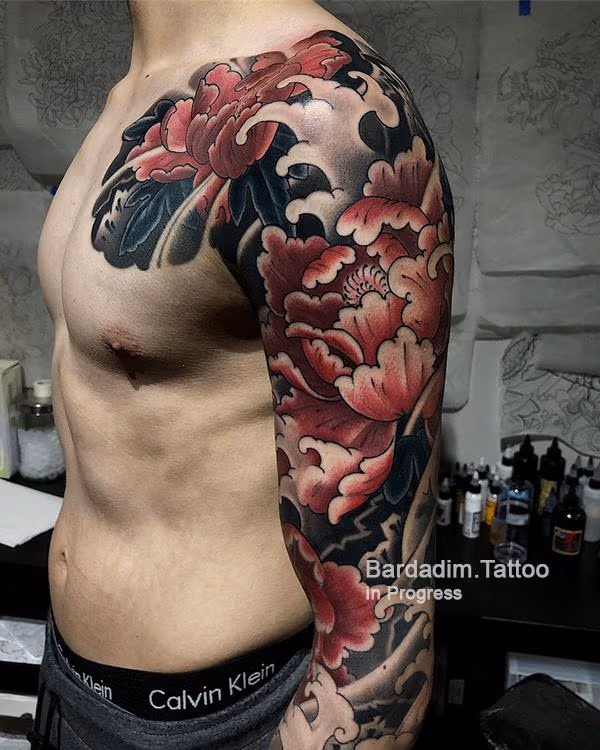 Peony Japanese Tattoo