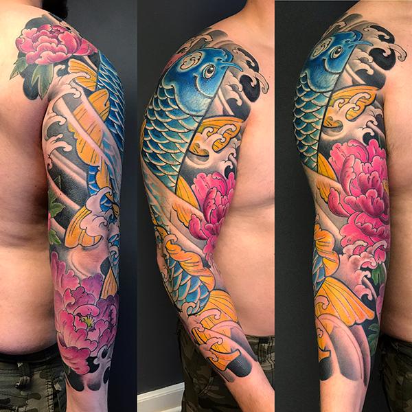 Blue Koi SleeveCover Up.