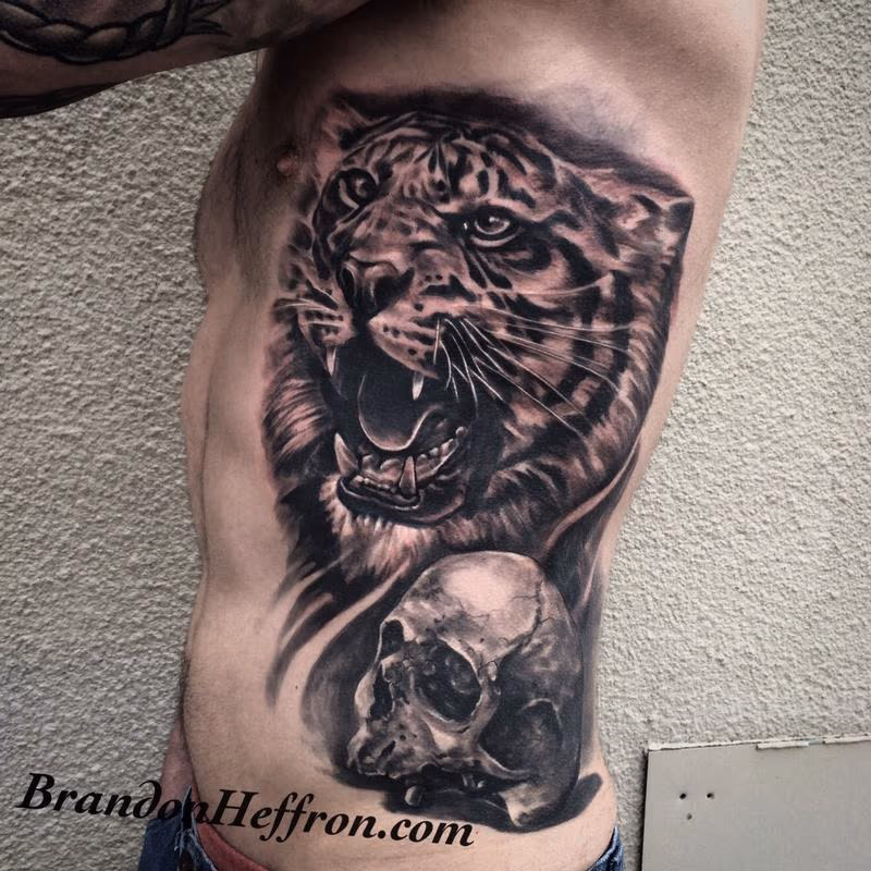 Tiger and Skull