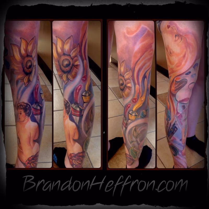 Pin up paint leg sleeve