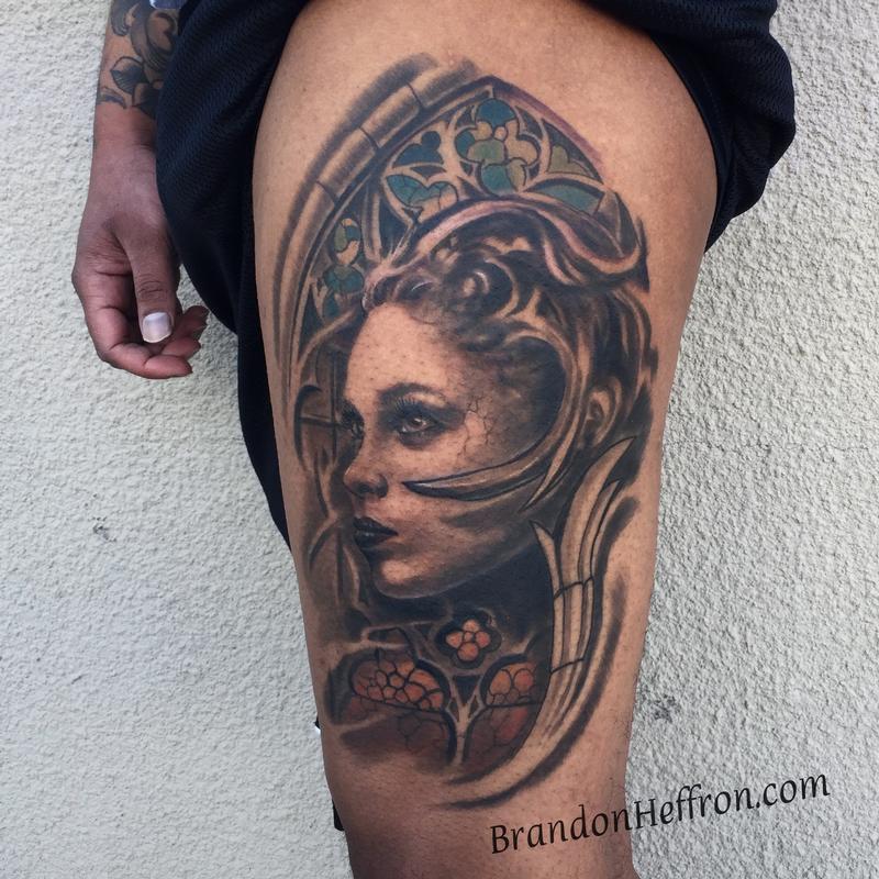 Lady with Stained Glass