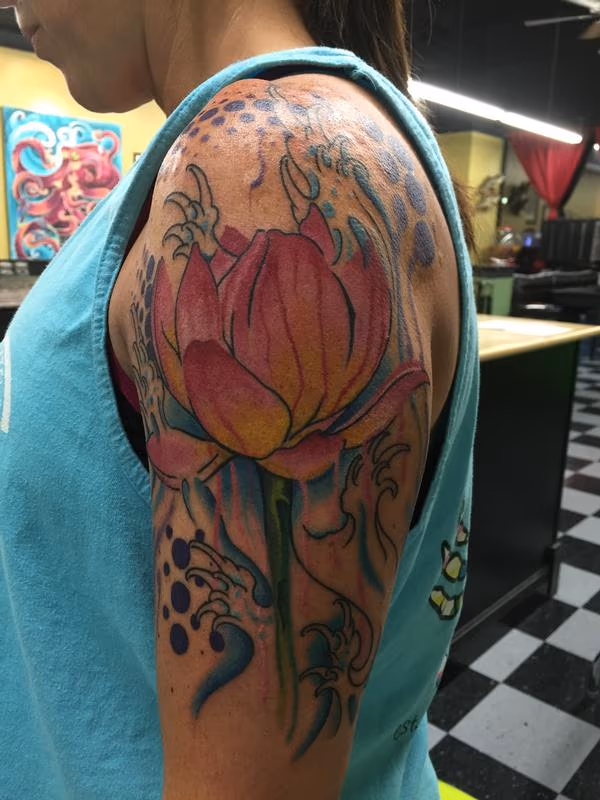 watercolor lotus