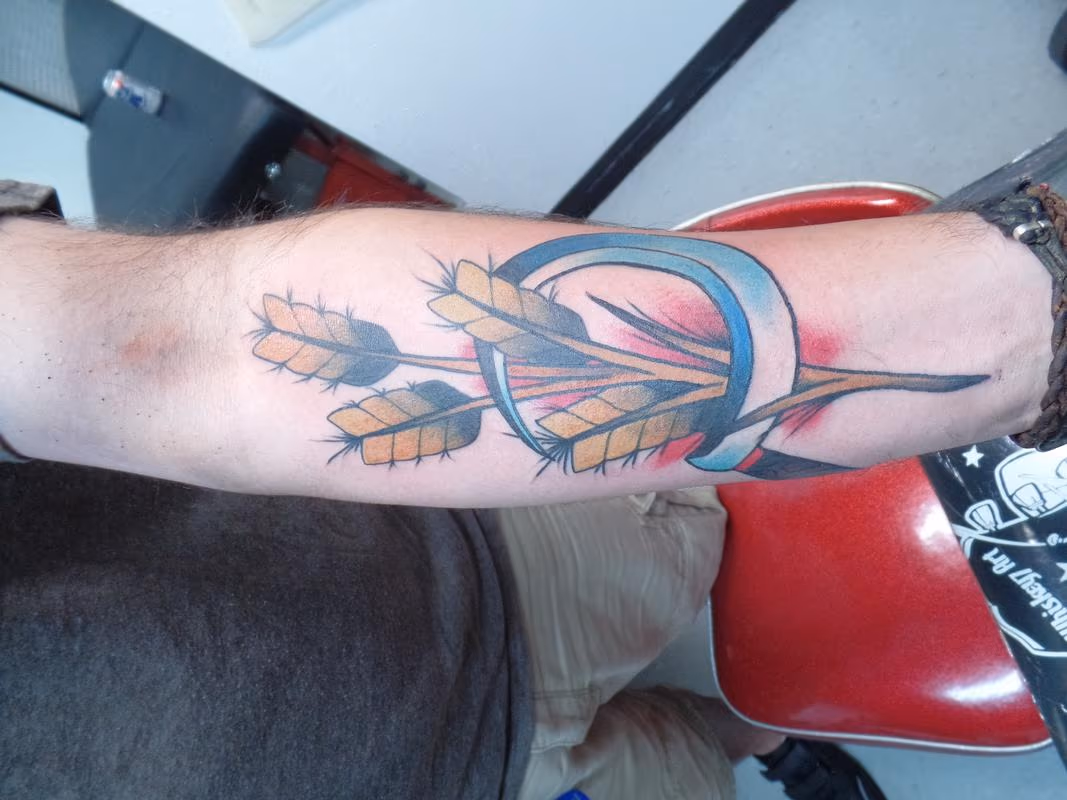 sickle and wheat