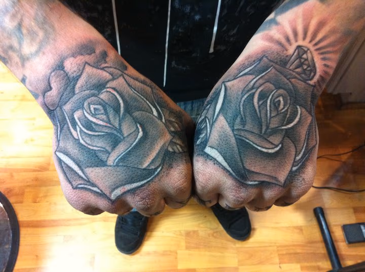hand full of roses