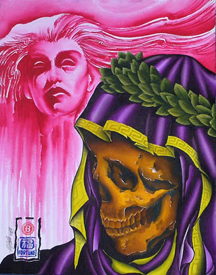 Skull with Pink Face