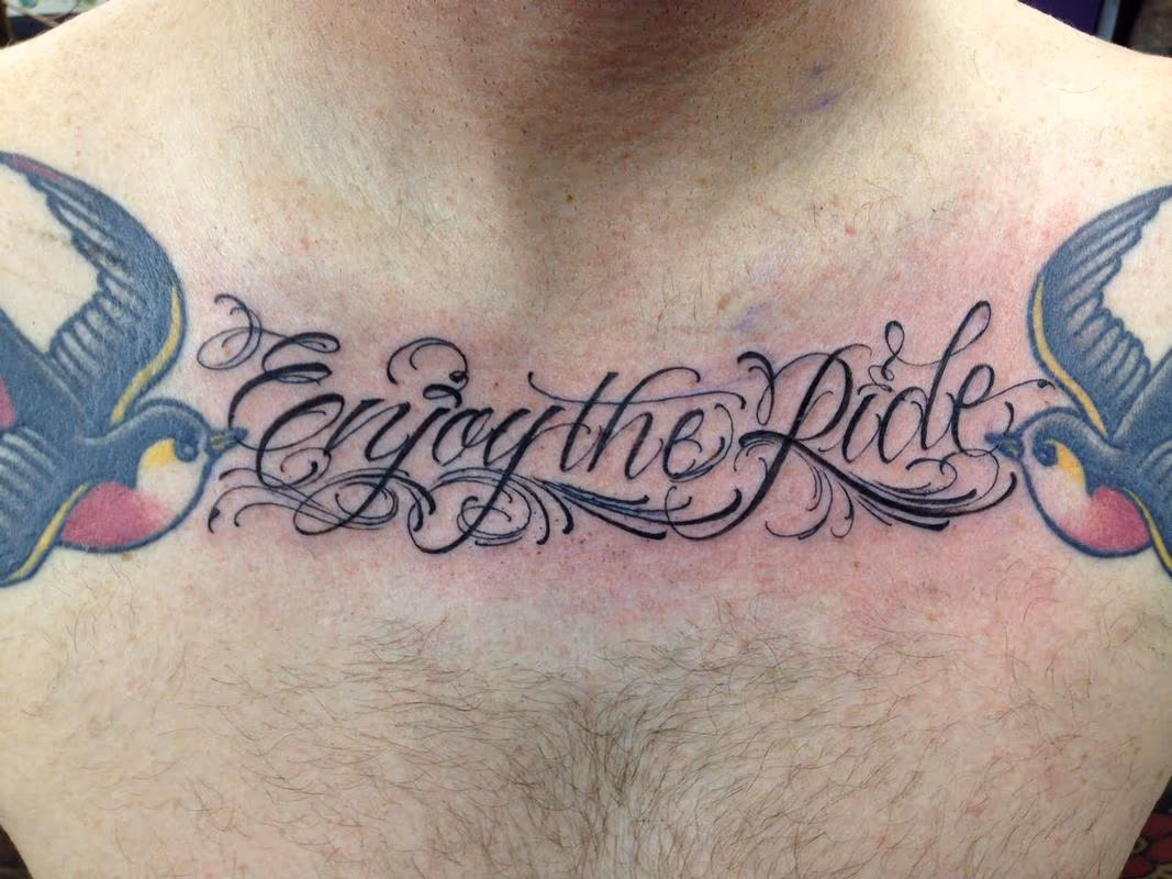 "Enjoy the Ride" Script Tattoo