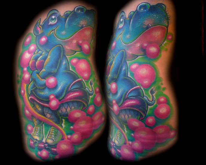 Rollerskating hippos!!!!!