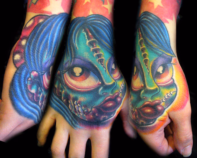 Crazy Zombie hand girl