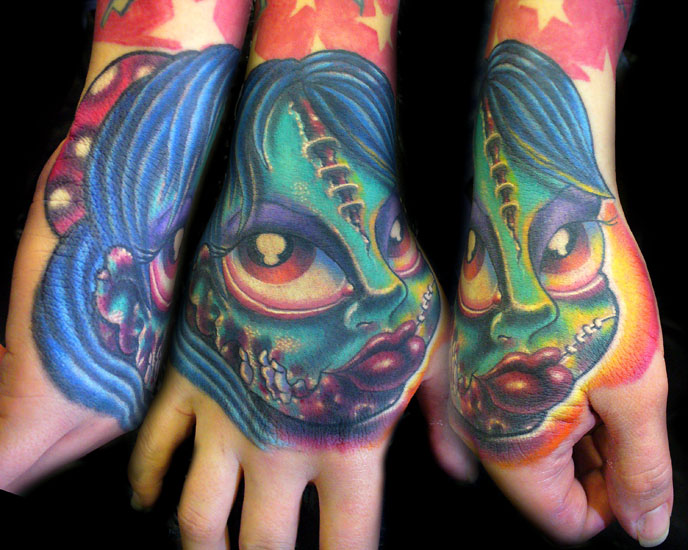 Crazy Zombie hand girl