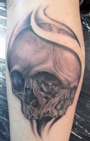 Half a Skull in Smoke