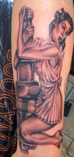 Pin up girl tattoo
