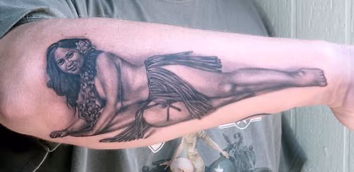 Hula Girl Tattoo