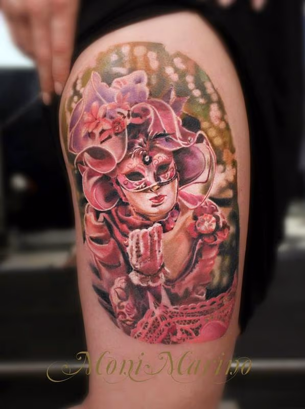 Venetian Mask Tattoo