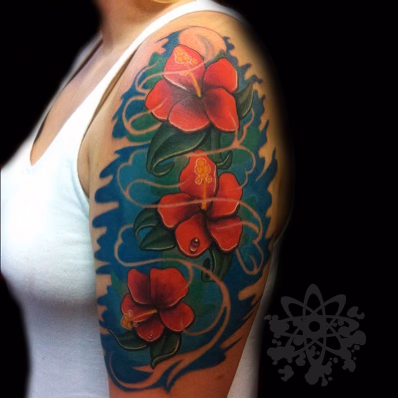 3 plumeria scene