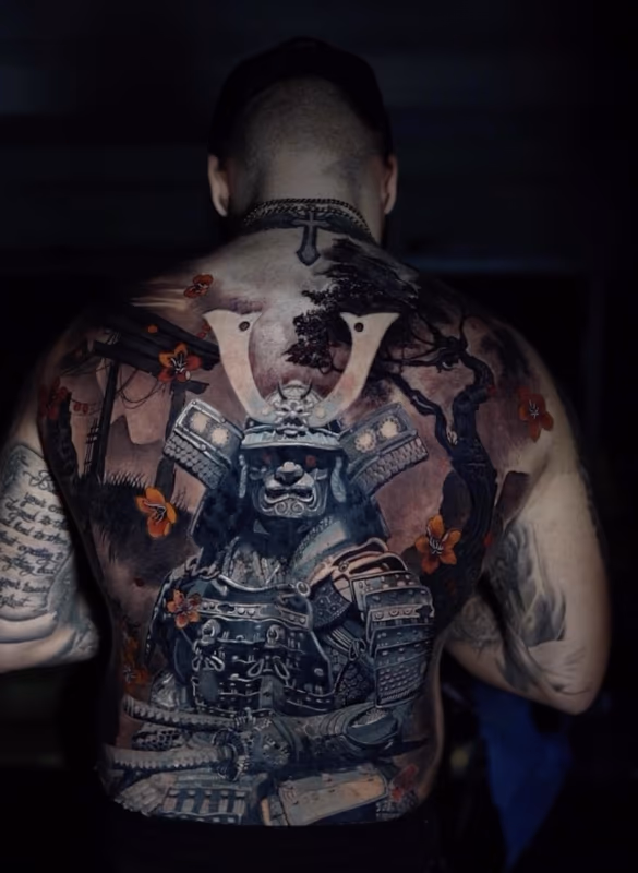 Samari Back Tattoo