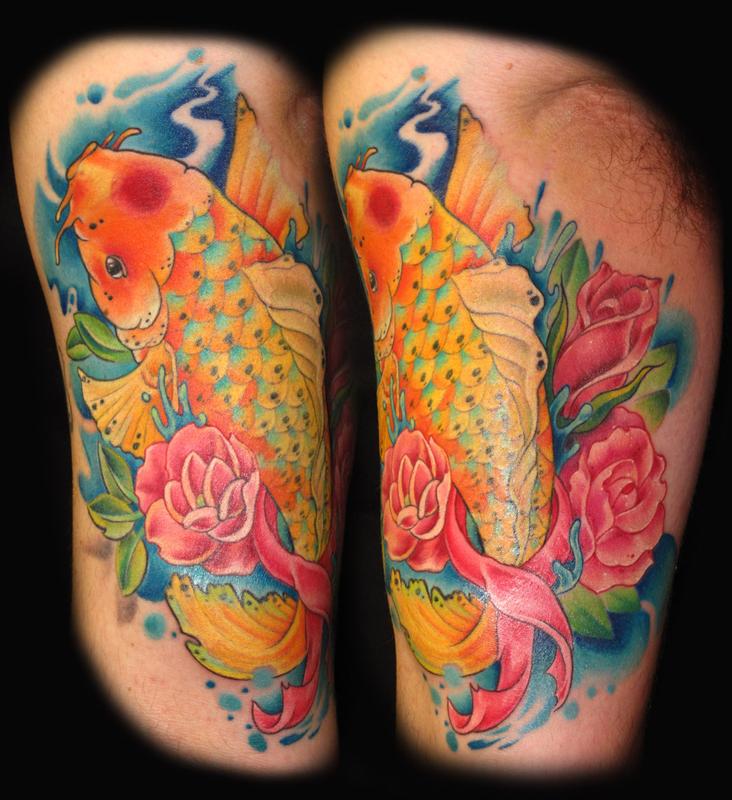 I normally dont do Koi fish, but this one was for a good cause, wishing my clients mom healthy progress in fighting breast cancer!