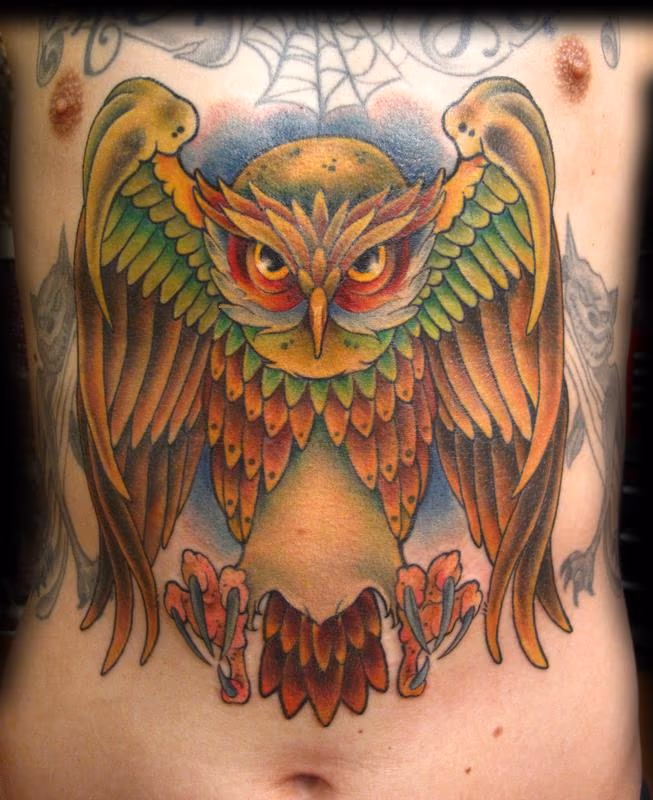 Owl on Stomach/chest