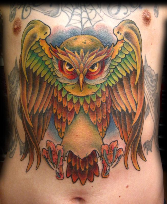Owl on Stomach/chest