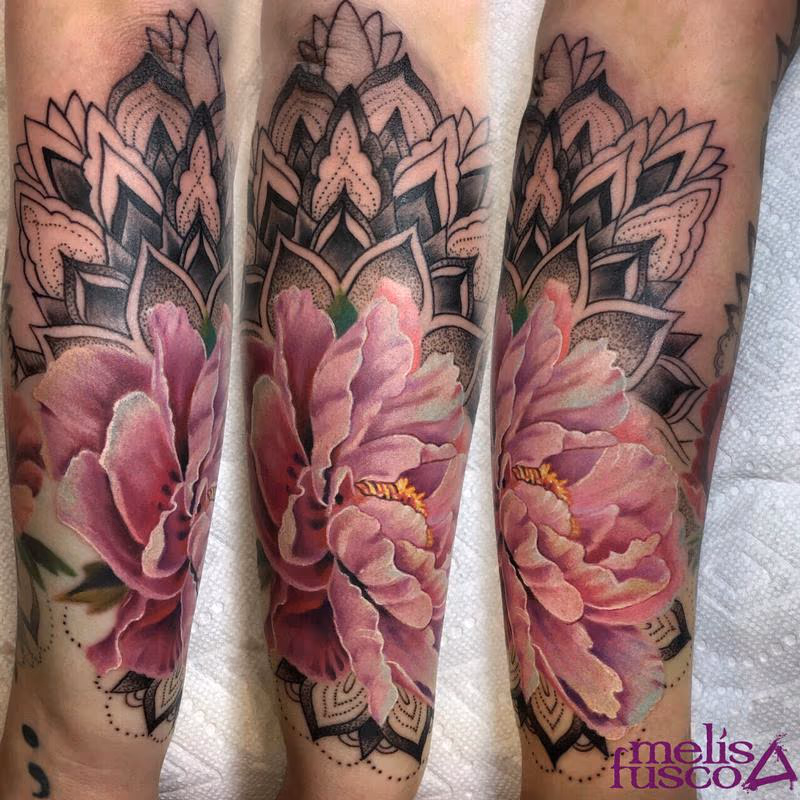 Peony delicate mandala 2