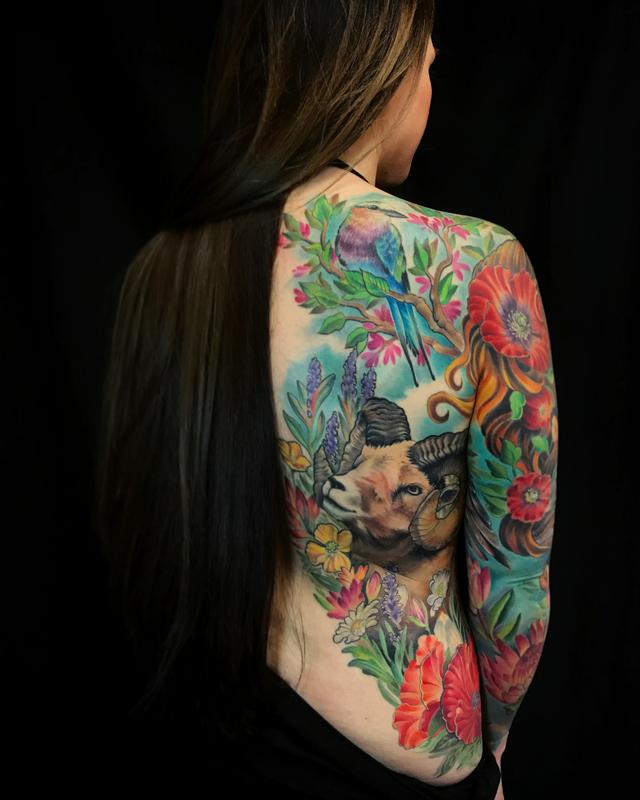 Nature Goddess half back/full sleeve