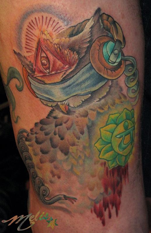 Owl, blindfolded and unplugged