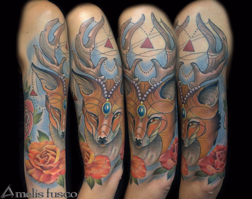ornate foxy w/ antlers
