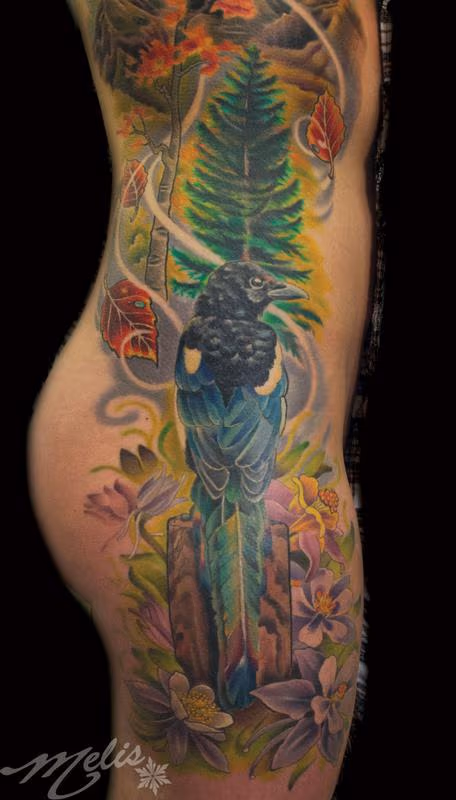 Magpie/cropped portion of larger piece