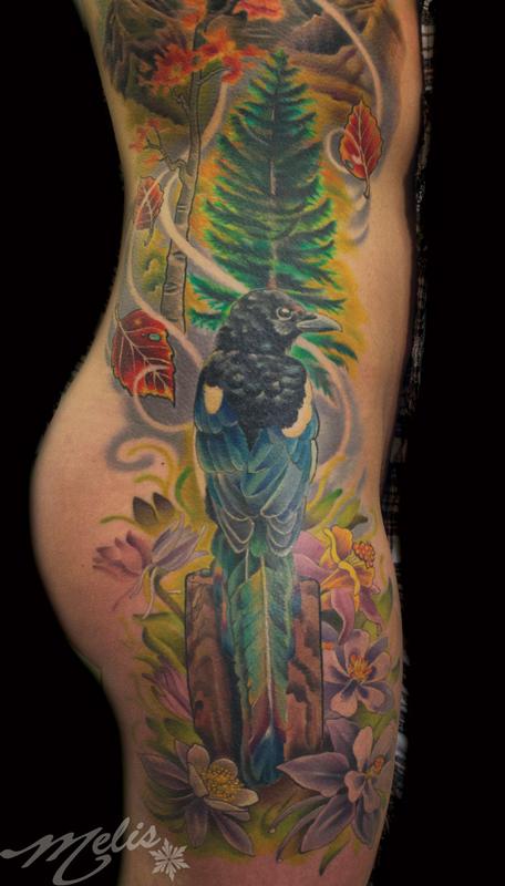 Magpie/cropped portion of larger piece