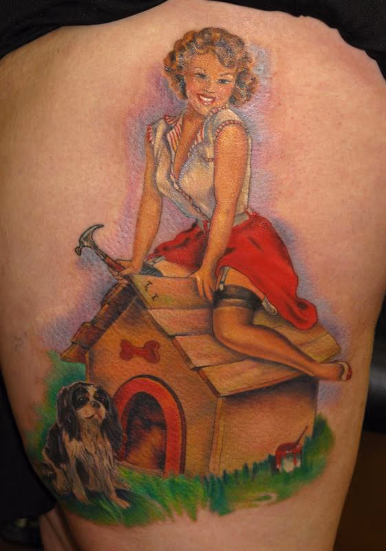 a twist to a Gil Elvgren