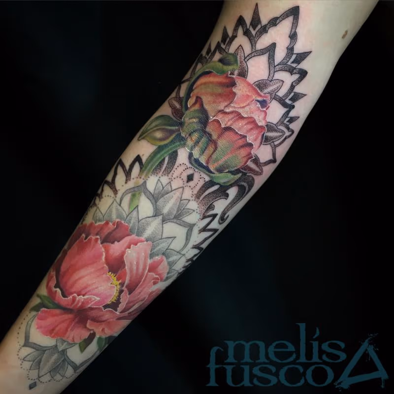 Peony delicate mandala