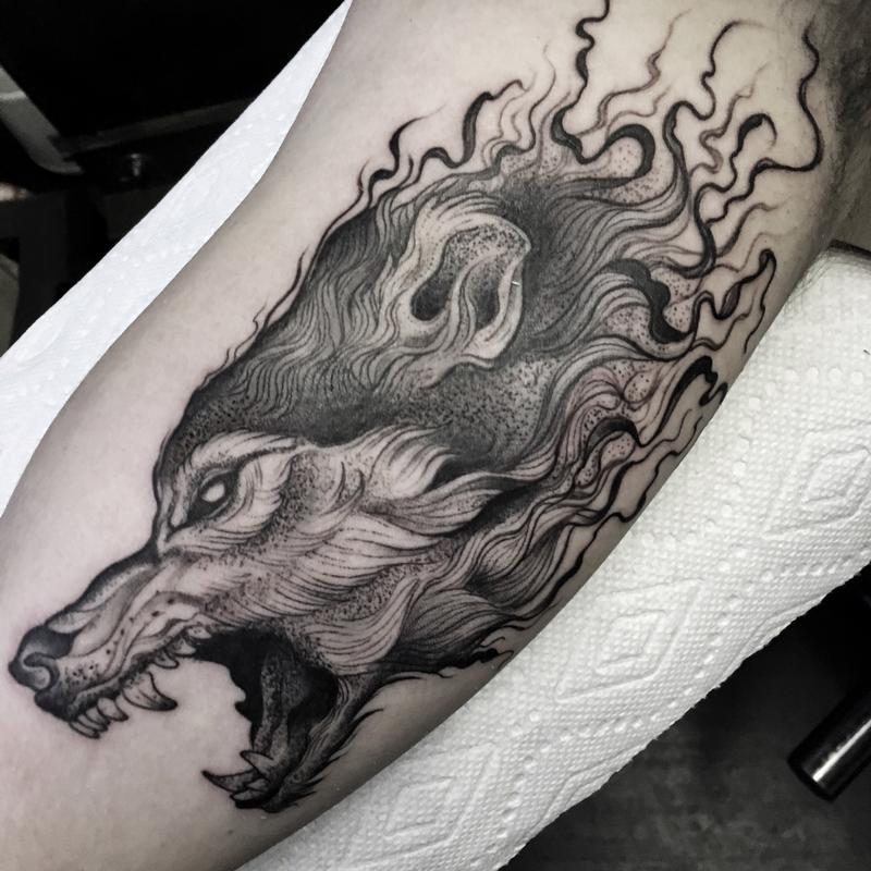 Blackwork wolf