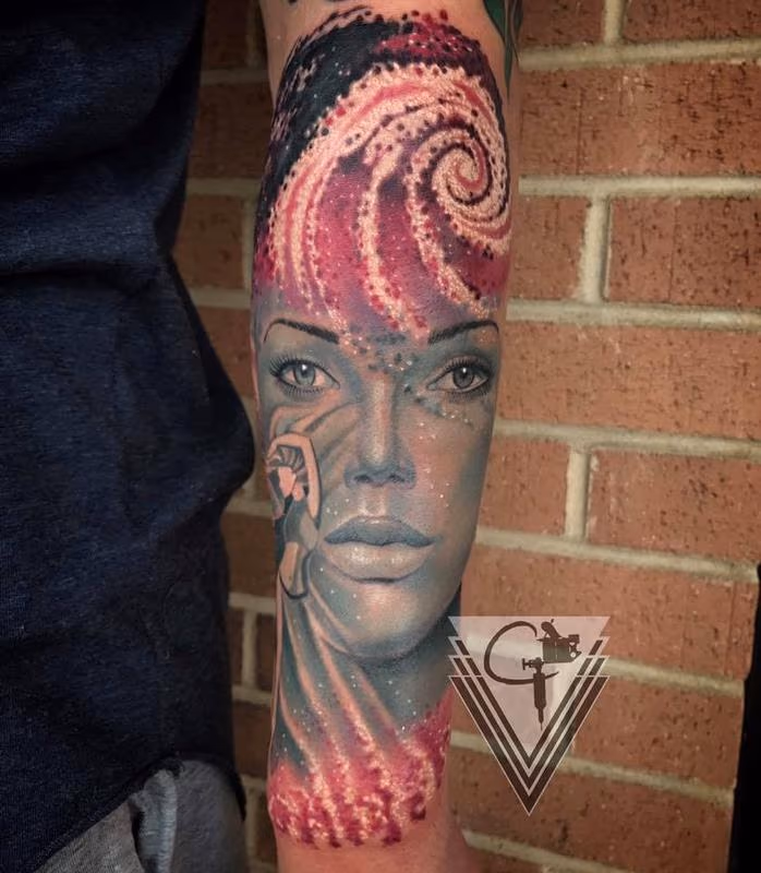 Color Portrait Tattoo