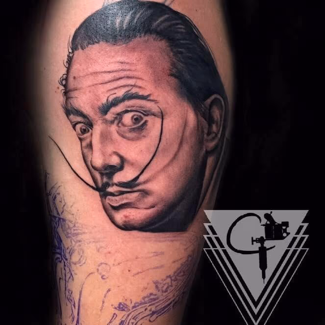 Dali Portrait Tattoo