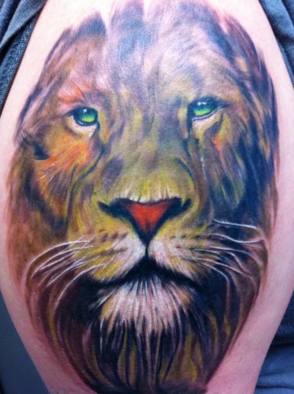 Lion Portrait Tattoo